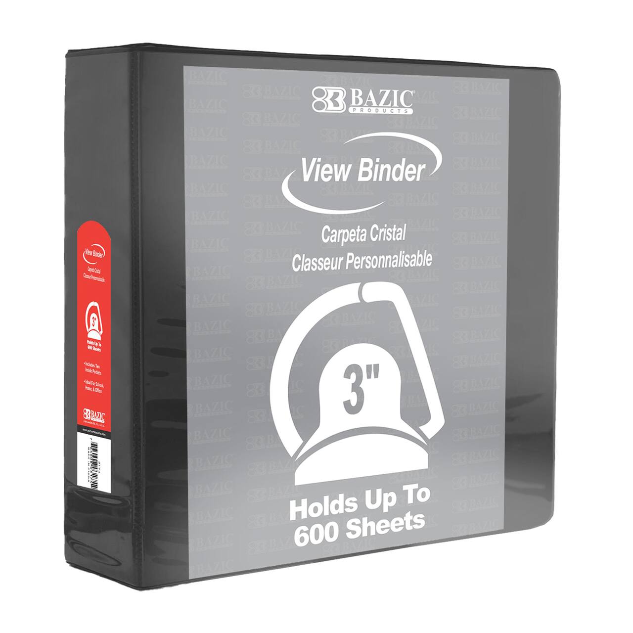 BAZIC® Slant D Ring 2-Pocket View Binder